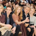 Rosie Huntington-Whiteley and others on Burberry’s front row, and models ﬁle backstage photos